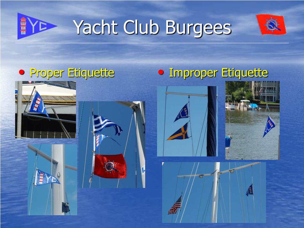 yacht club flag etiquette