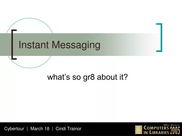 instant messaging n.