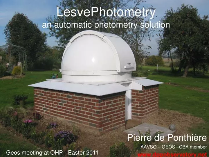 lesvephotometry an automatic photometry solution n.