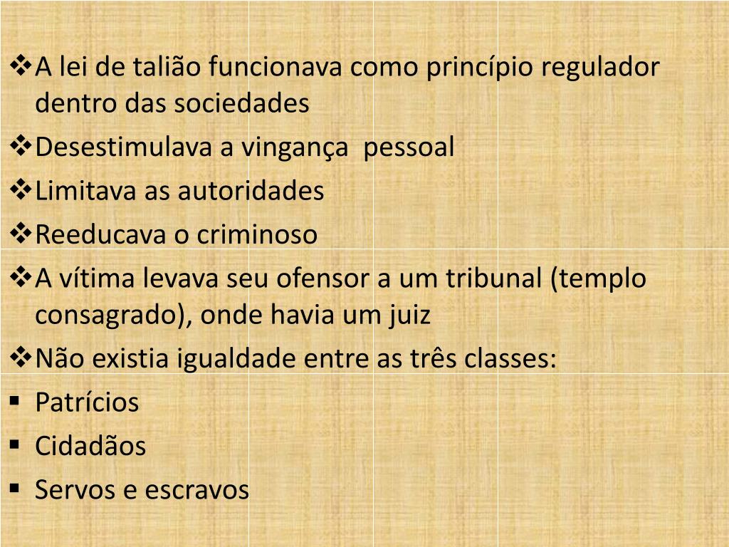 O Que é A Lei De Talião - FDPLEARN