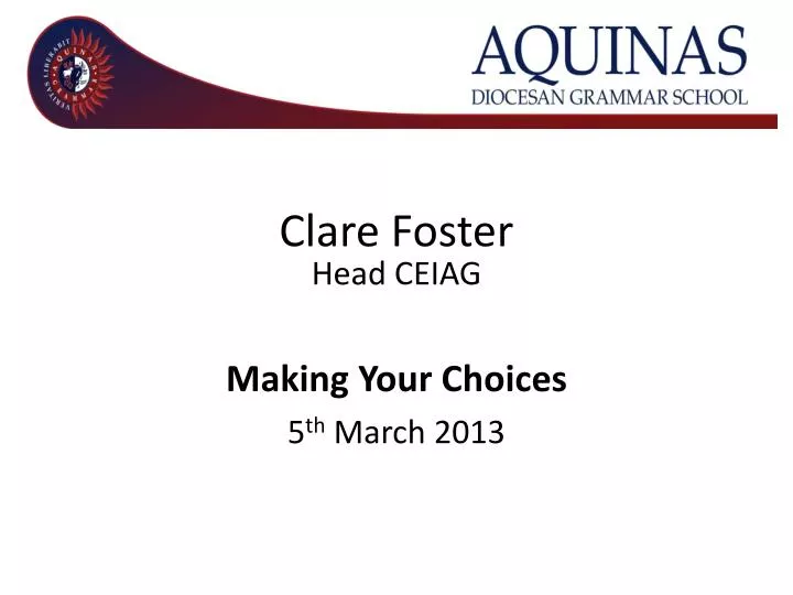 clare foster n.