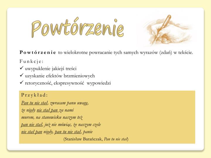 środki Stylistyczne I Ich Funkcje PPT - Środki stylistyczne i ich funkcje PowerPoint Presentation - ID