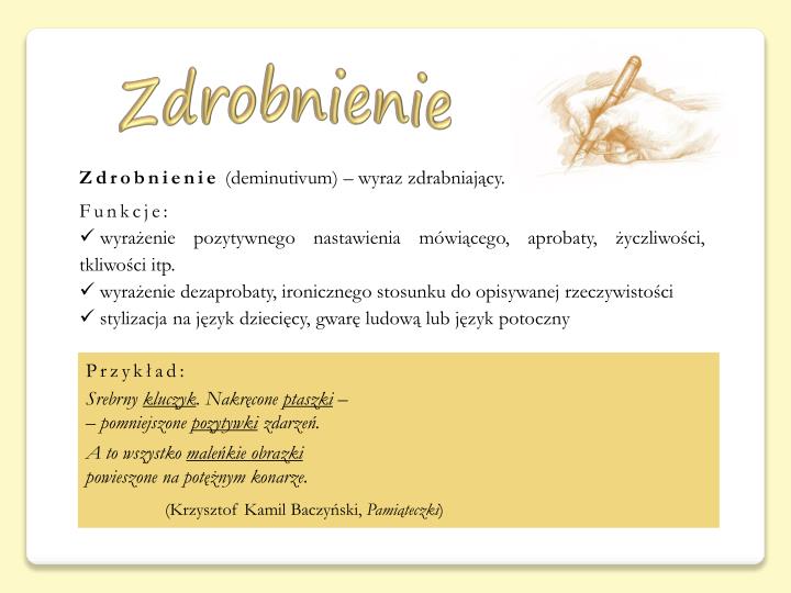 Zdrobnienie I Zgrubienie PPT - Środki stylistyczne i ich funkcje PowerPoint Presentation - ID
