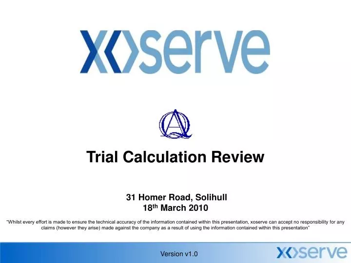 trial calculation review n.