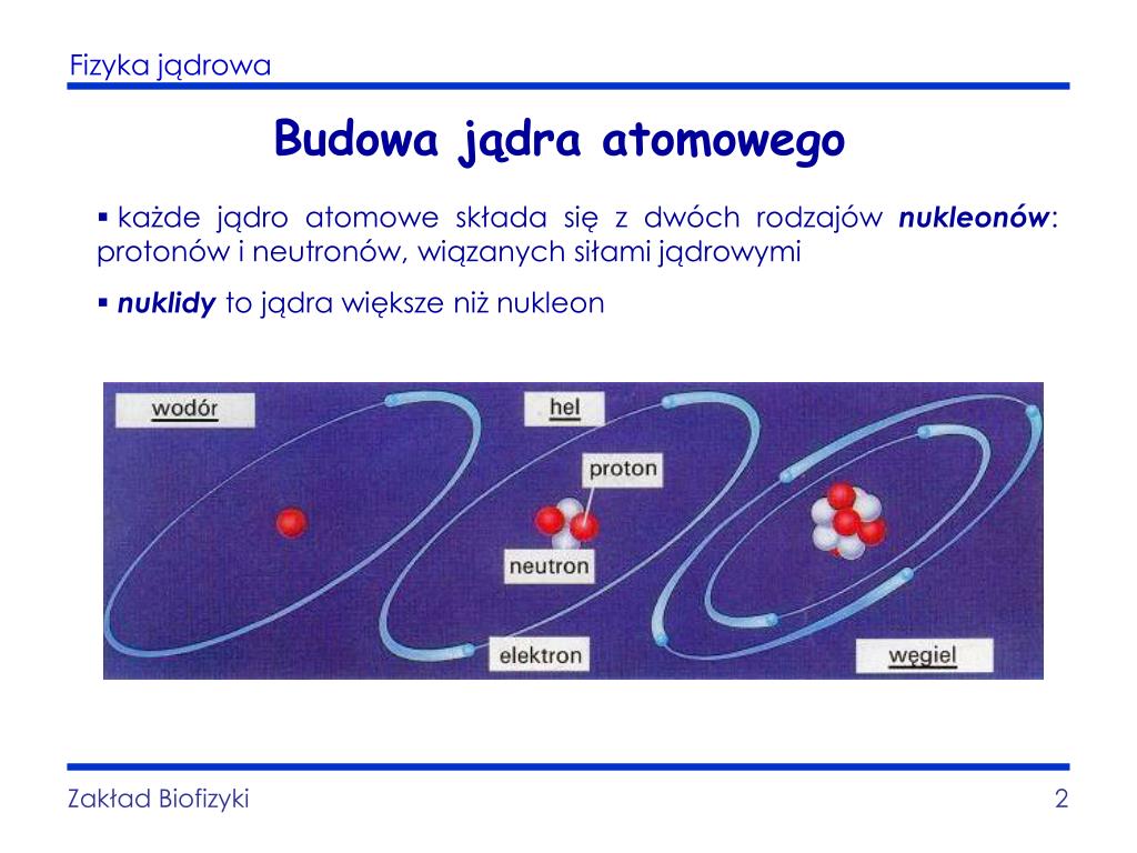 Co Wchodzi W Skład Jądra Atomowego PPT - Fizyka PowerPoint Presentation, free download - ID:4841358