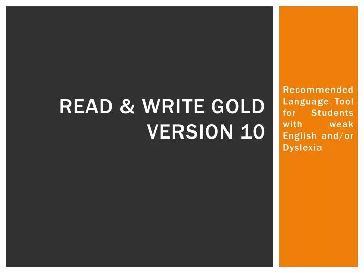 read write gold version 10 n.