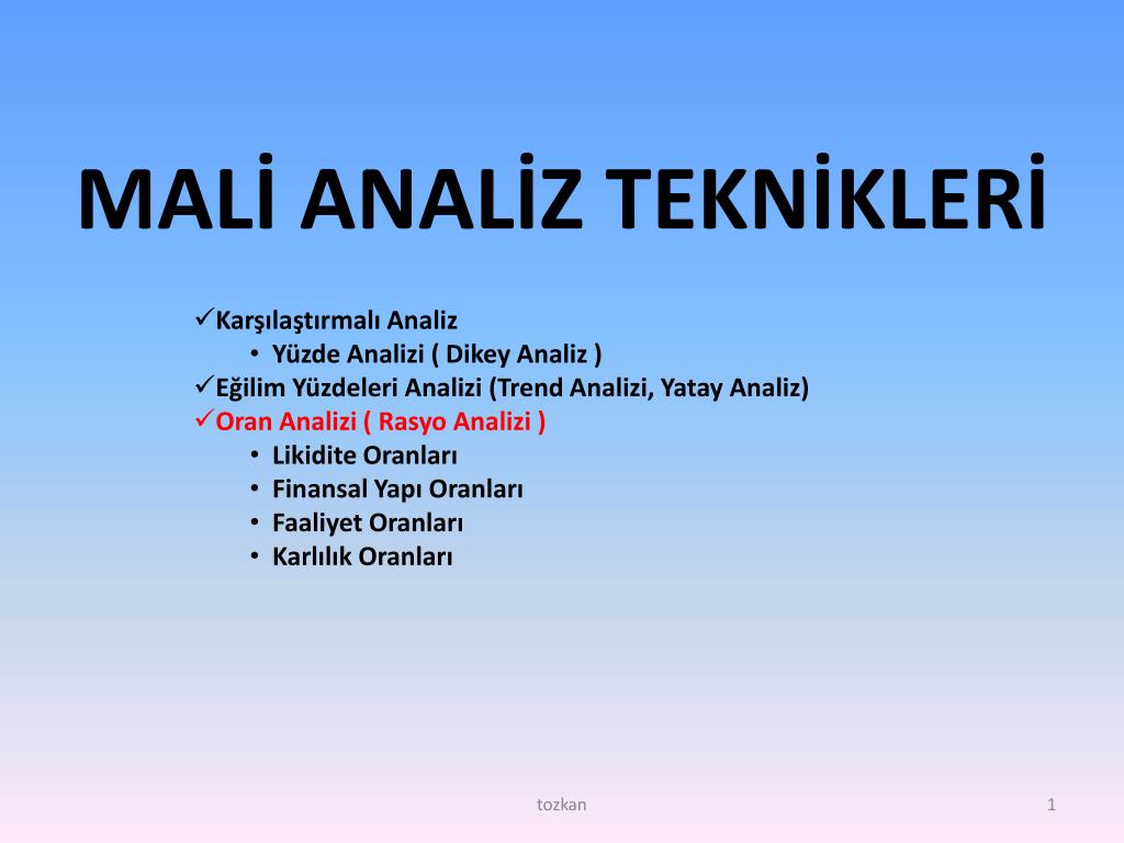 PPT - Karşılaştırmalı Analiz Yüzde Analizi ( Dikey Analiz ) PowerPoint  Presentation - ID:4841473