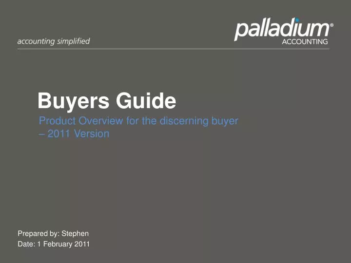 buyers guide n.