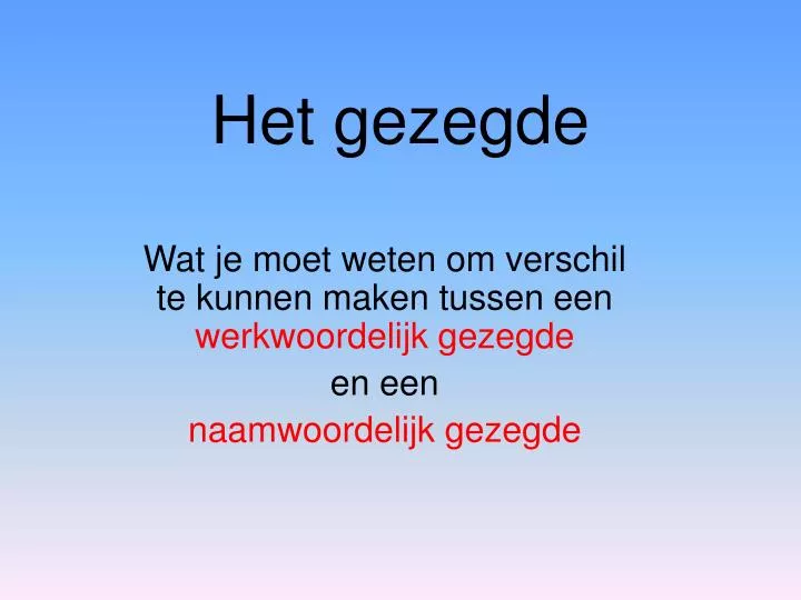 PPT  Het gezegde PowerPoint Presentation, free download  ID4841779