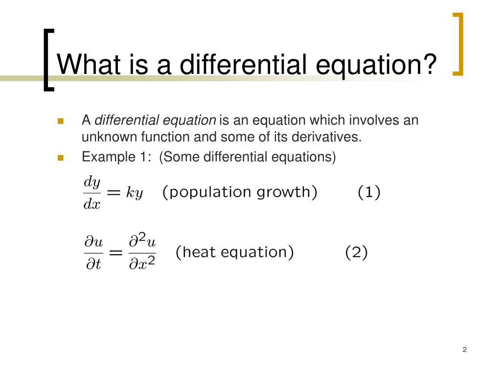 PPT - A Brief Introduction to Differential Equations PowerPoint ...