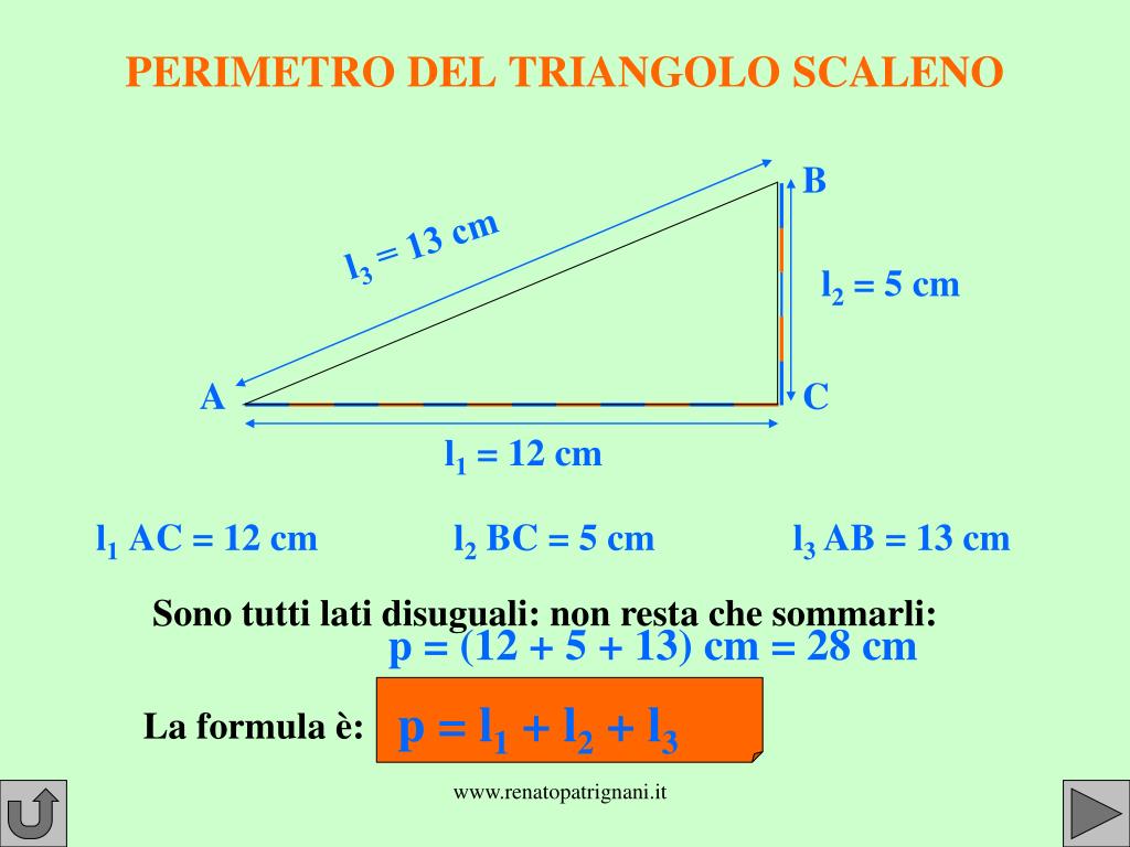 Come Si Calcola Il Perimetro Del Triangolo Scaleno PPT - IL PERIMETRO PowerPoint Presentation, free download - ID:4842976