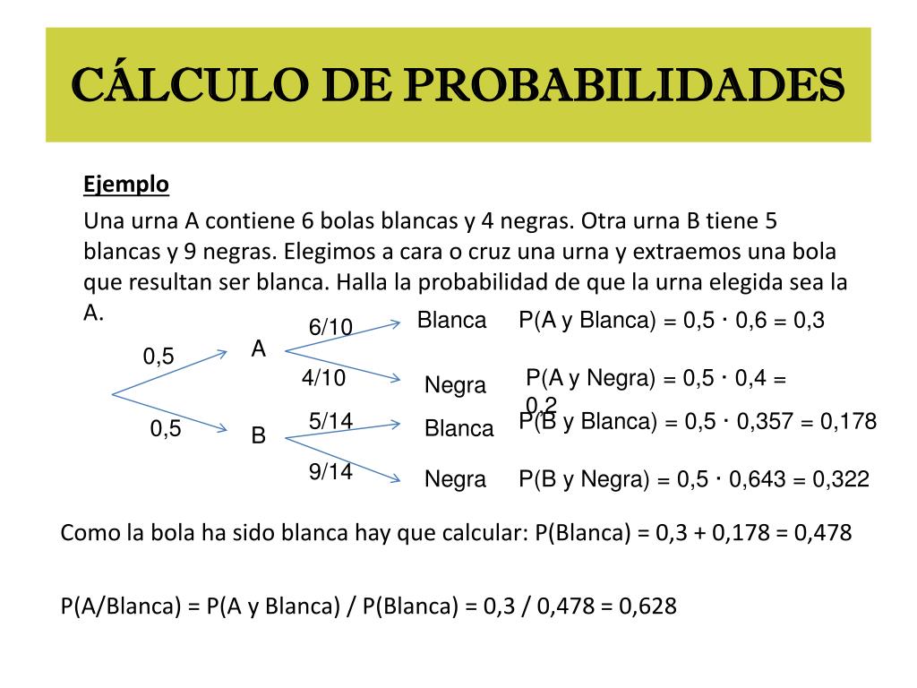 PPT - CÁLCULO DE PROBABILIDADES PowerPoint Presentation, free download -  ID:4845146