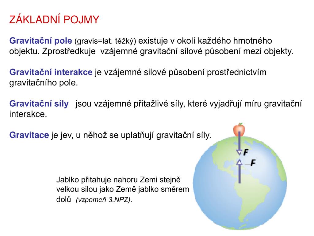 PPT - GRAVITAČNÍ POLE PowerPoint Presentation, free download - ID:4846063