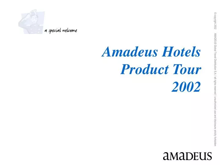 amadeus hotels product tour 2002 n.