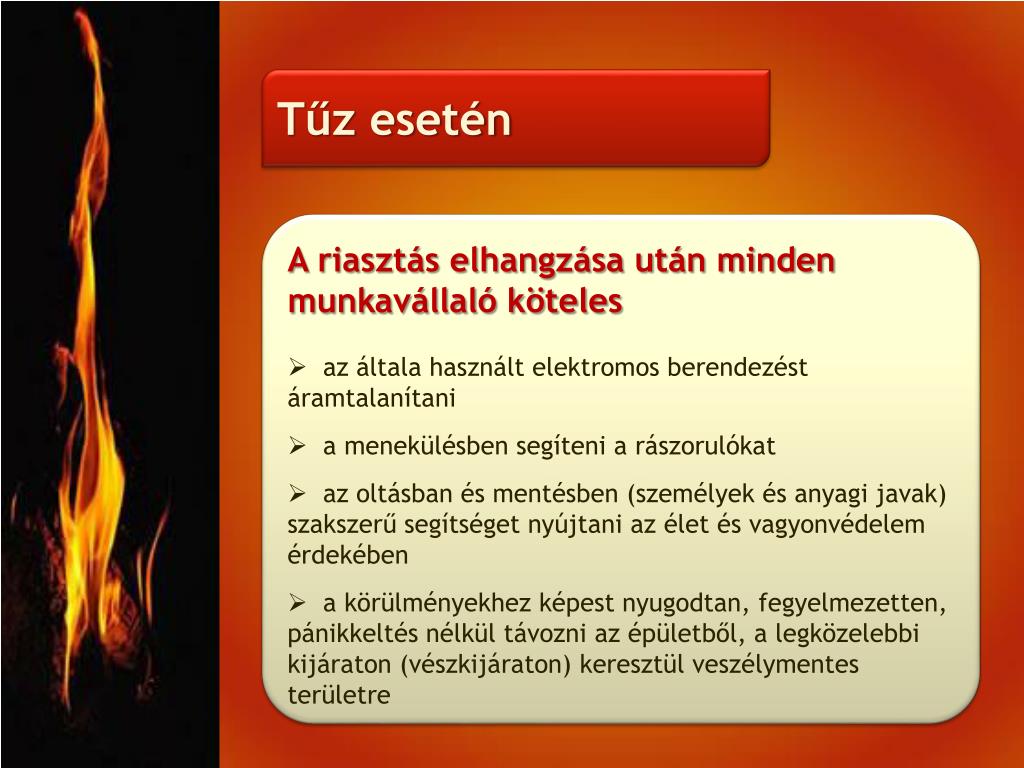 PPT - Tűzvédelmi oktatás PowerPoint Presentation, free download - ID:4846548