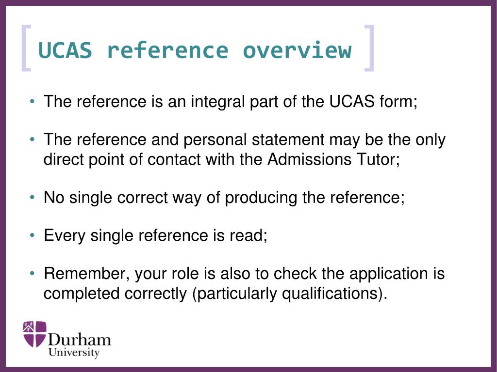 ucas second reference example