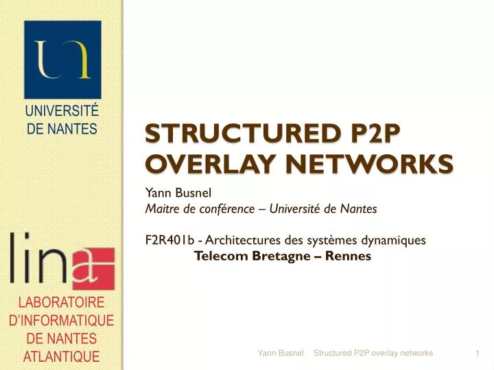 PPT - Structured P2P overlay networks PowerPoint Presentation, free ...