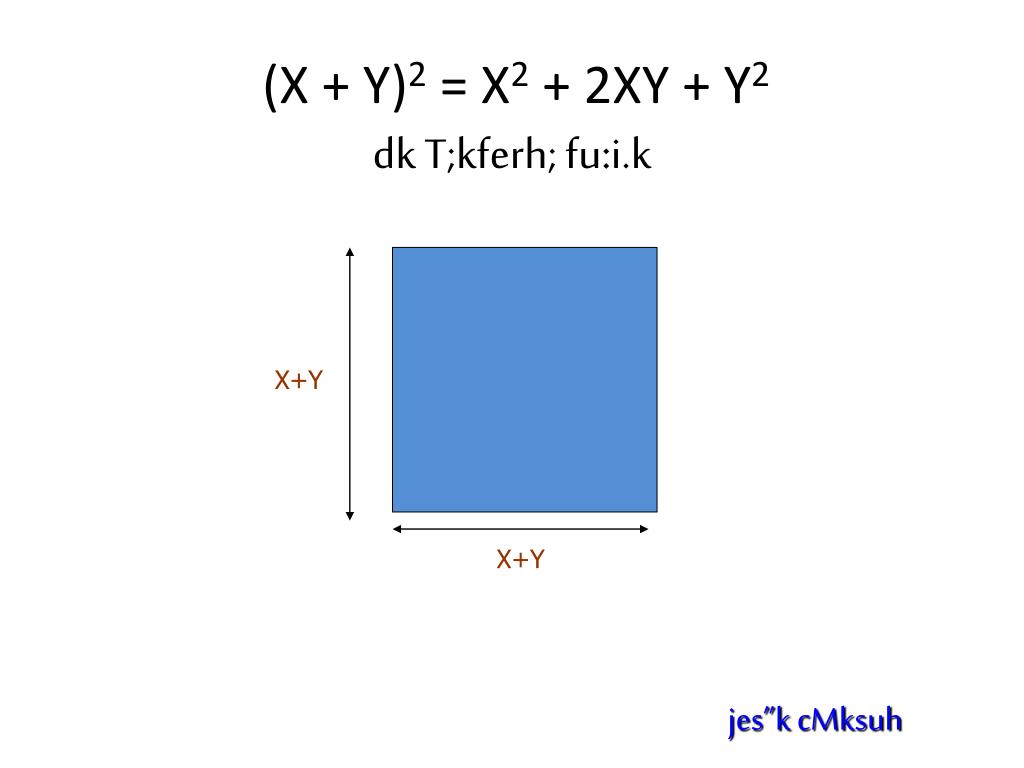 Ppt X Y 2 X 2 2xy Y 2 Dk T Kferh Fu I K Powerpoint Presentation Id