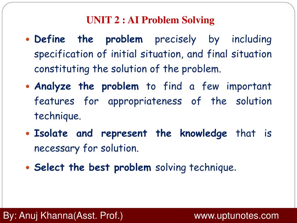characteristics of problem solving in ai