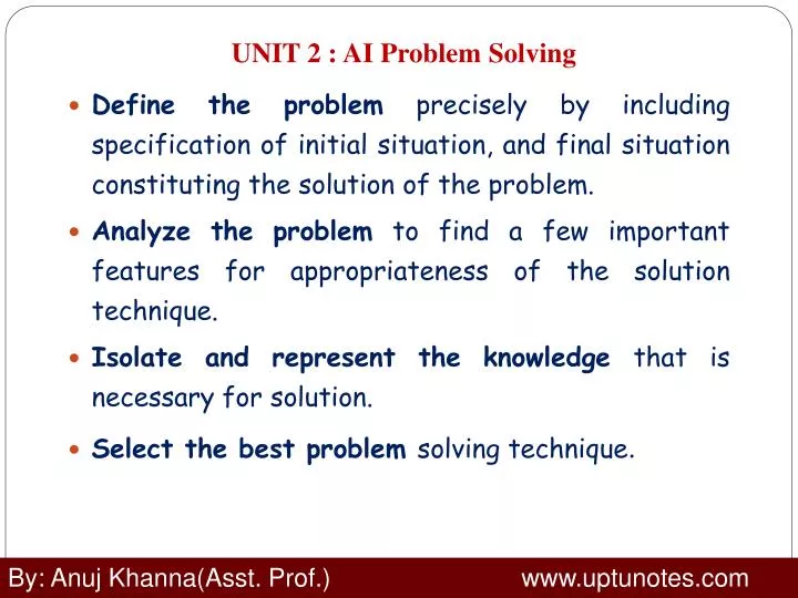 problem solving approach to typical ai problems ppt