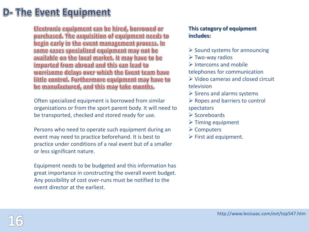 PPT - Notes on EVENT MANAGEMENT PowerPoint Presentation, free download ...