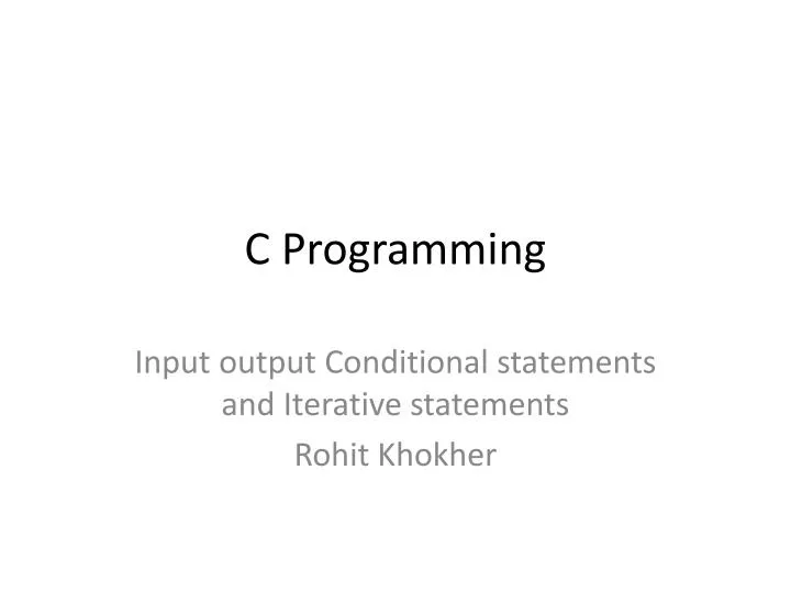 PPT - C Programming PowerPoint Presentation, free download - ID:4848884
