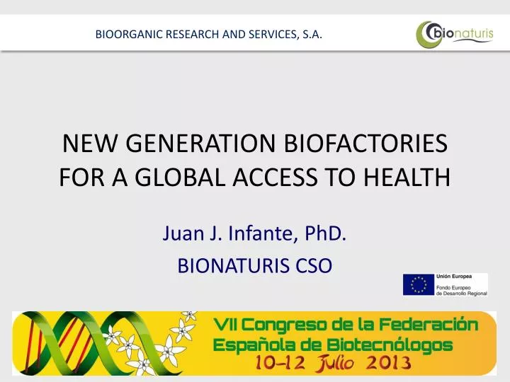 new generation biofactories for a global access to health n.