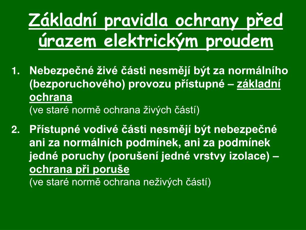 PPT - ČSN 33 2000-4-41 edice 2 Ochrana před úrazem elektrickým proudem  platnost od 1. 2. 2009 PowerPoint Presentation - ID:4852101