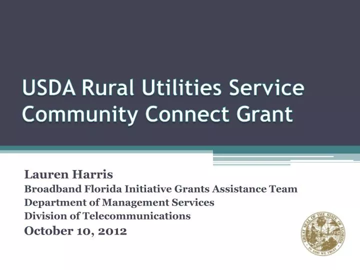 PPT USDA Rural Utilities Service Community Connect Grant PowerPoint Presentation ID4853324