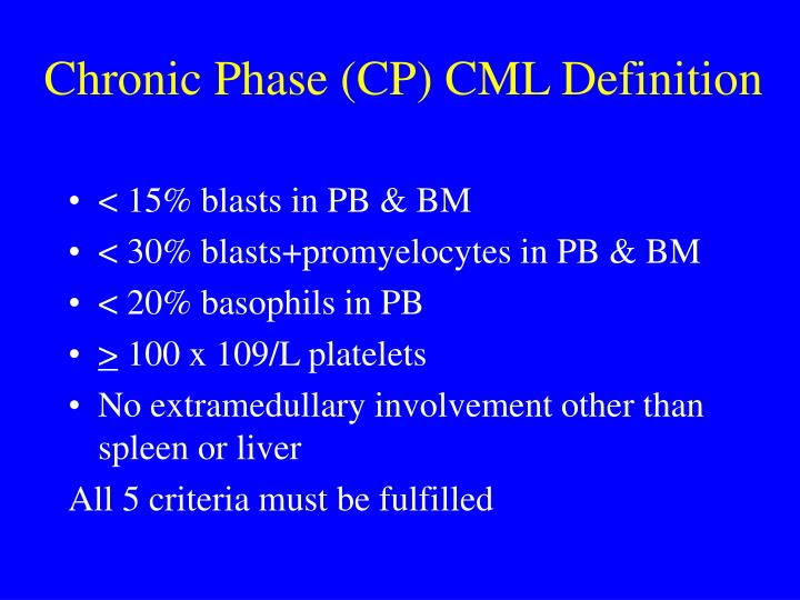 Cml Definition , CML and the WHO: Why? – TJNHSN