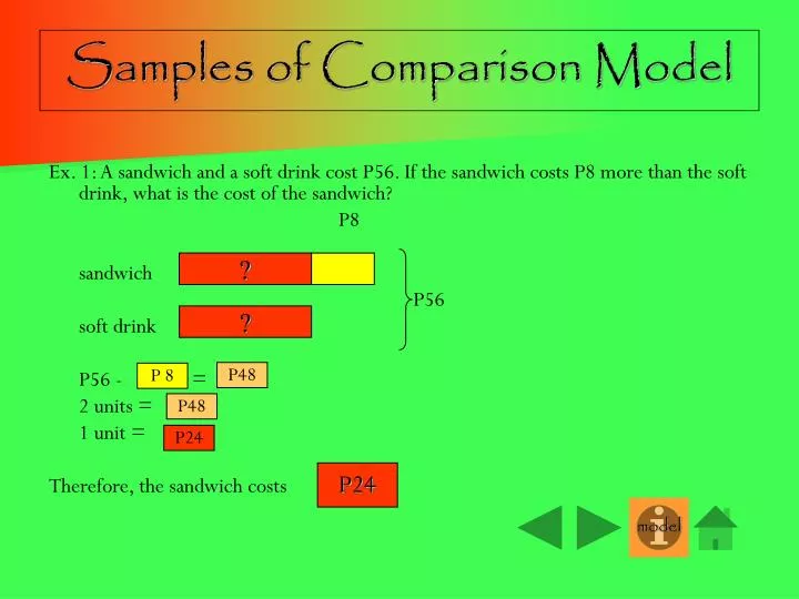 samples of comparison model n.