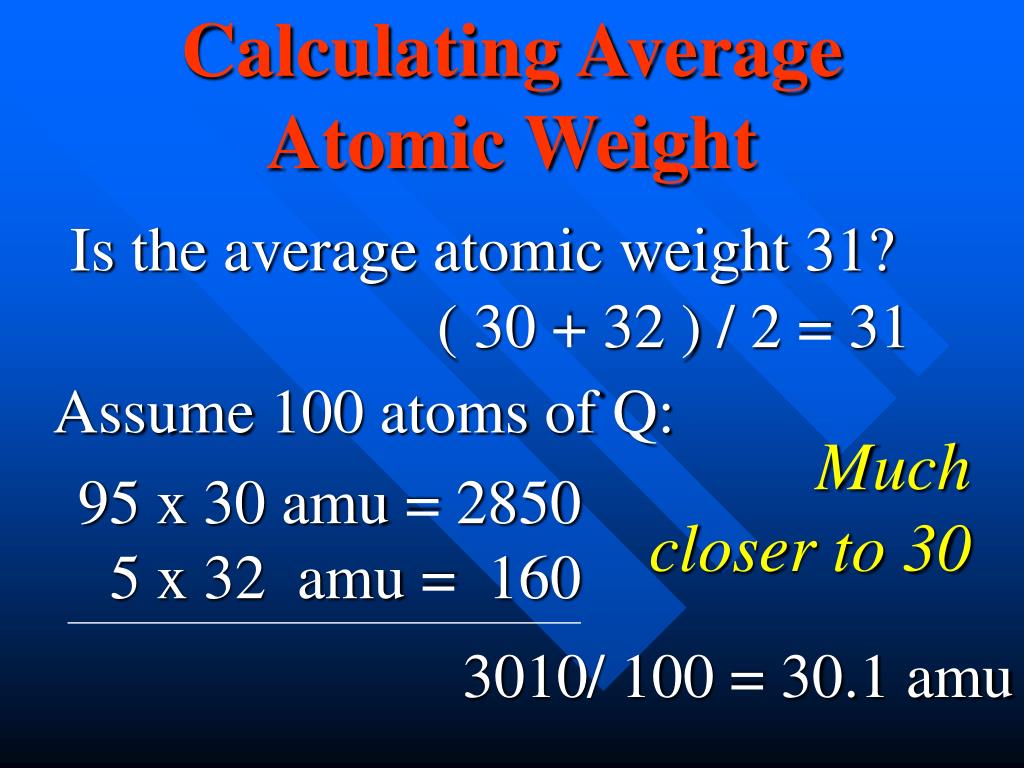 how to calculate weighted average of isotopes