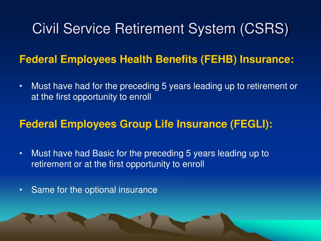 PPT Civil Service Retirement System (CSRS) PowerPoint Presentation