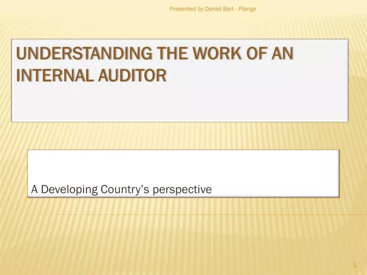 a developing country s perspective n.