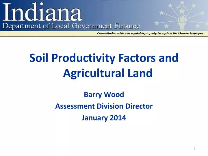 soil productivity factors and agricultural land n.