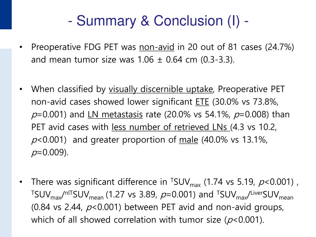 PPT - Clinical Significance of Preoperative 18F-FDG PET Non-Avidity in ...