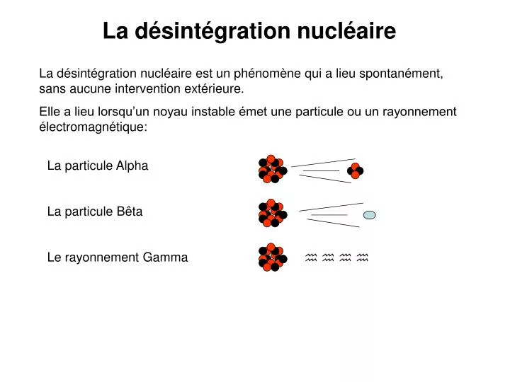PPT - La désintégration nucléaire PowerPoint Presentation, free ...