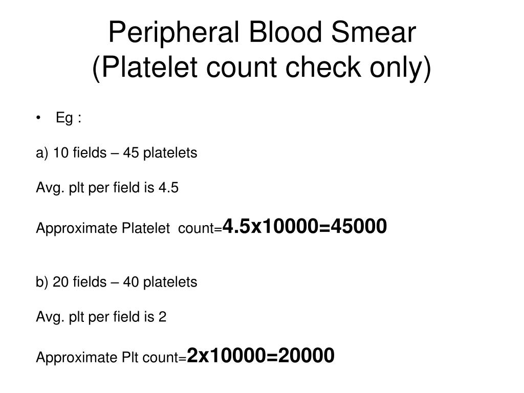 PPT Platelet Counts PowerPoint Presentation, free download ID4855218