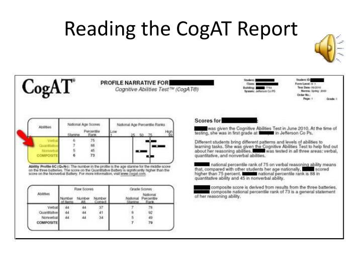 Ppt Reading The Cogat Report A Pa S Guide Point Reading The Cogat Report