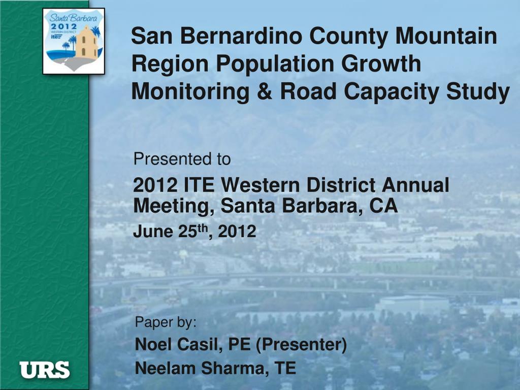 PPT San Bernardino County Mountain Region Population Growth