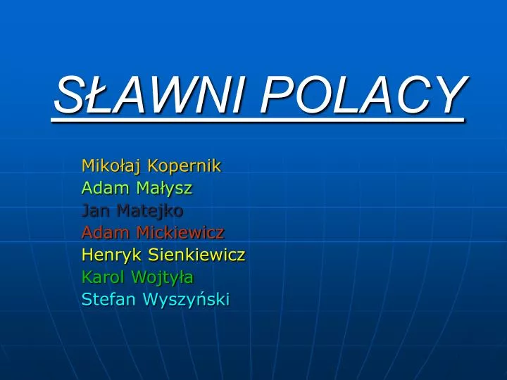 PPT - SŁAWNI POLACY PowerPoint Presentation, free download - ID:4857762