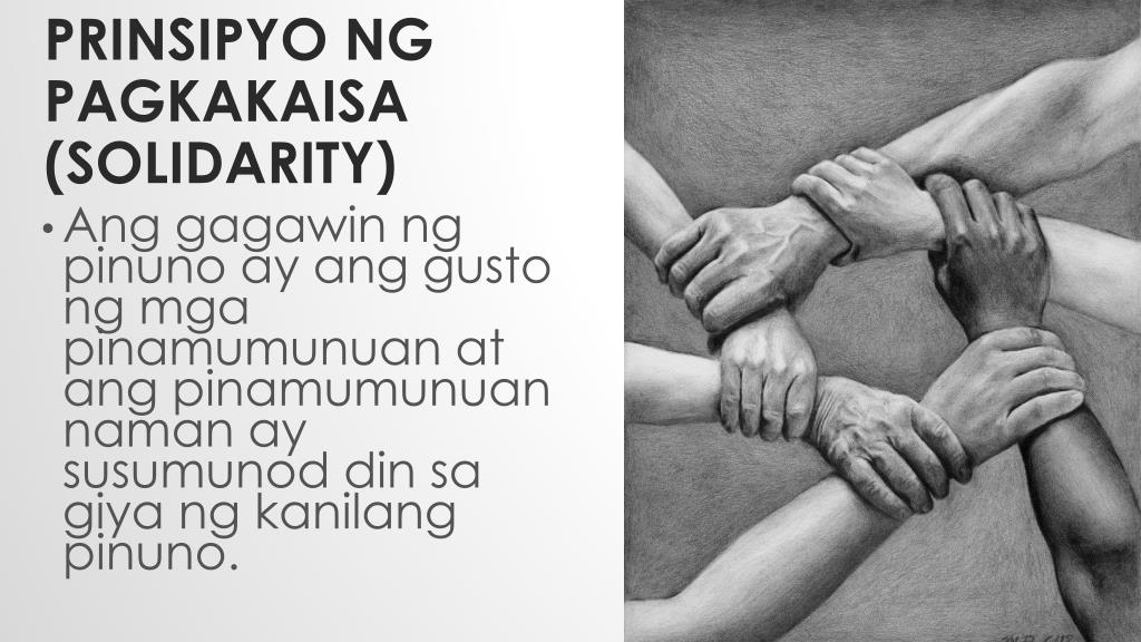 Ano Ang Prinsipyo Ng Pagkakaisa (solidarity)