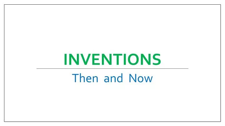 inventions n.