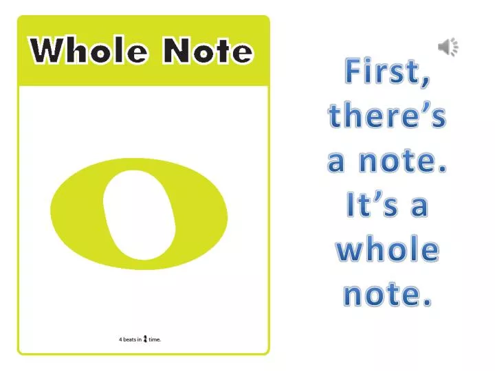 PPT - First, there’s a note. It’s a whole note. PowerPoint Presentation ...