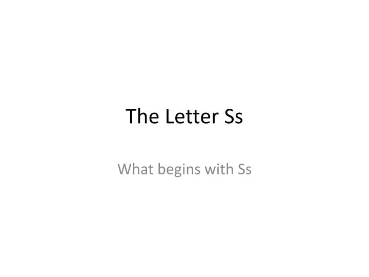 the letter ss n.