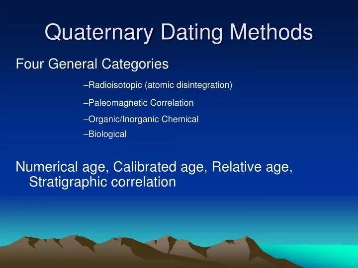 Paleomagnetism relative dating