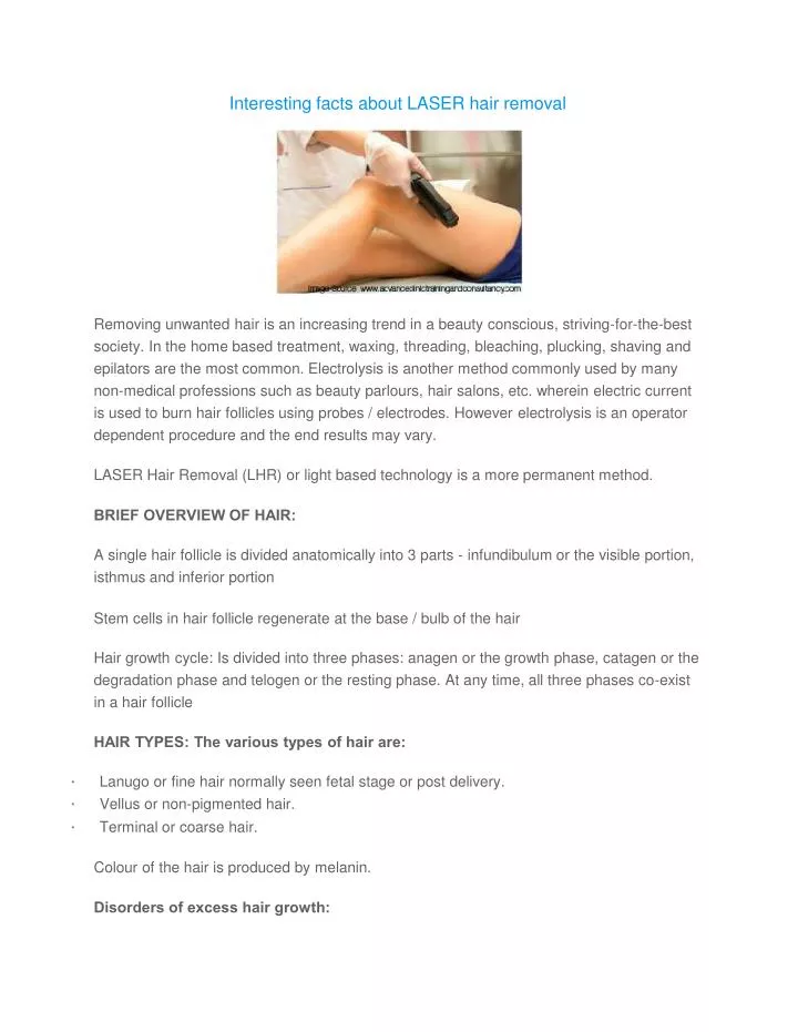 Ppt Interesting Facts About Laser Hair Removal Powerpoint