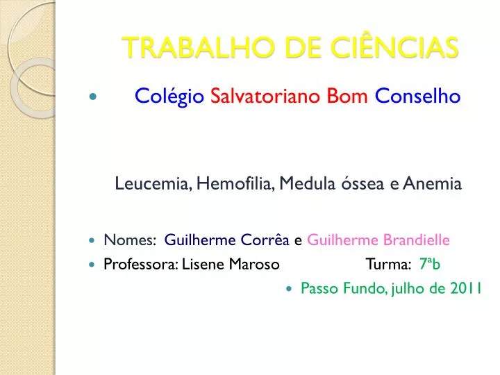 PPT TRABALHO DE CI NCIAS PowerPoint Presentation Free Download ID 
