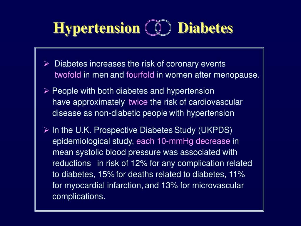 management of hypertension in diabetes ppt)