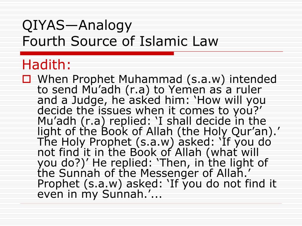 What Is Meant By Qiyas